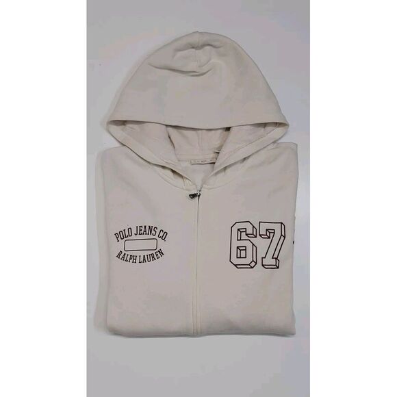 Polo Ralph Lauren Jeans Co Cropped Full Zip Hoodie Women's Size XL - Picture 5 of 5